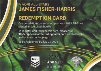 2023 NRL Traders Elite - All Stars Jersey Patch Booklet Redemptions #ASB5 James Fisher-Harris Back